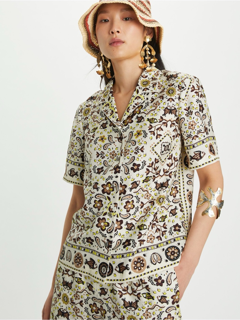 Tory Burch Silk Camp Shirt